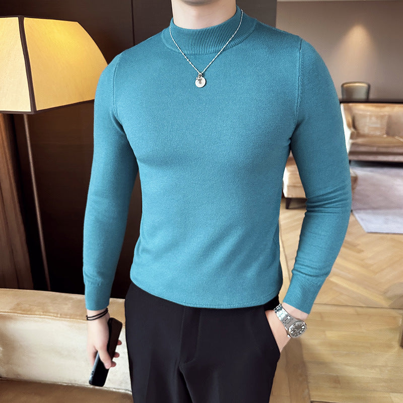 Herren modischer Pullover mit hohem Kragen und eleganter Passform Krohn-e