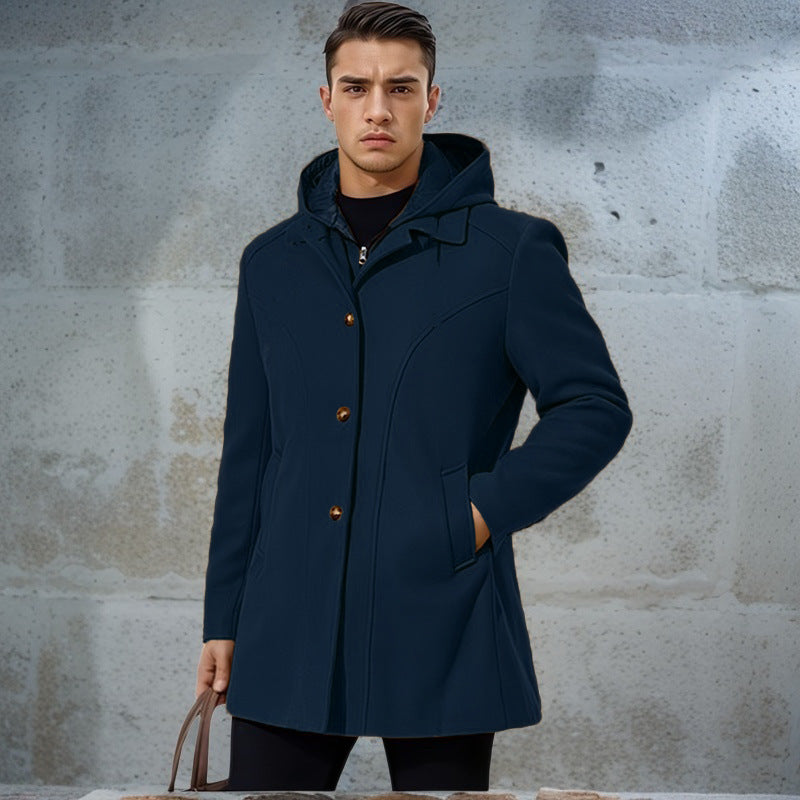 Herren Übergangsjacke mit Kapuze und modernen Detailing Krohn-e