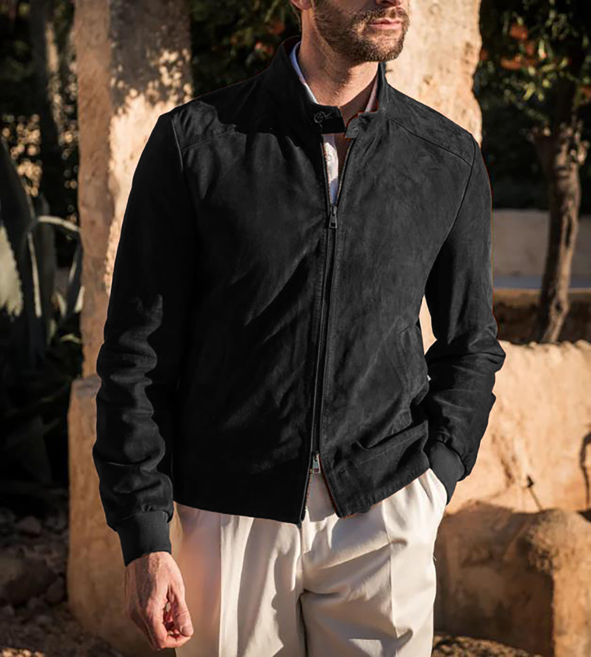 Herren luxuriöse Wildlederjacke Krohn-e
