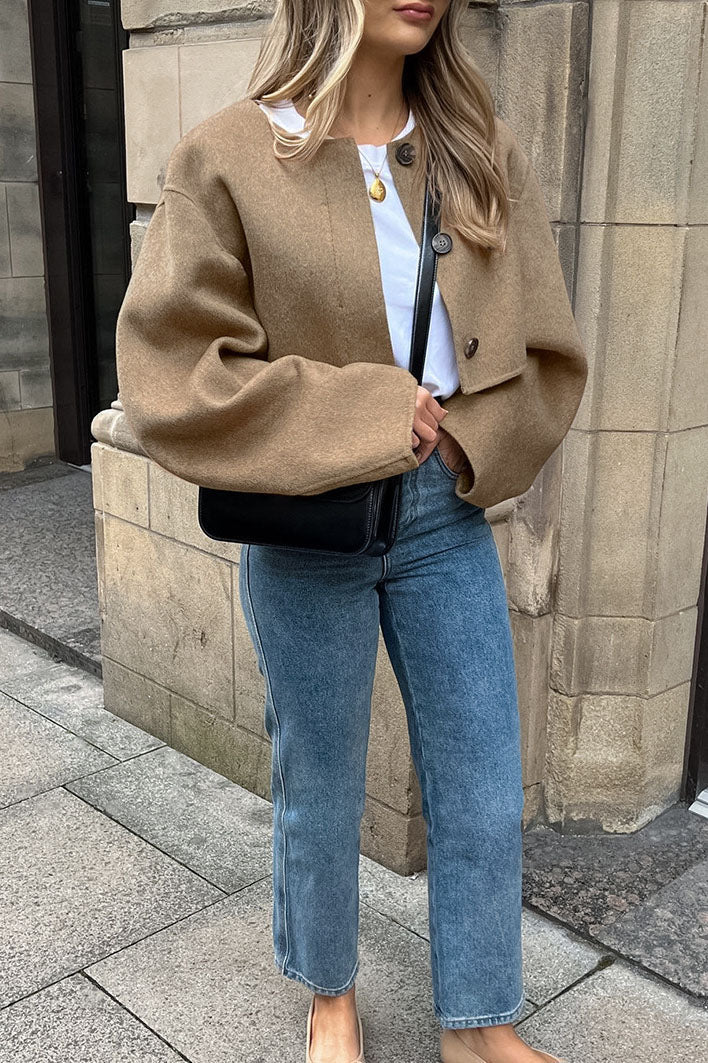 Krohn-e | Relaxed Fit Kurz Wollmantel