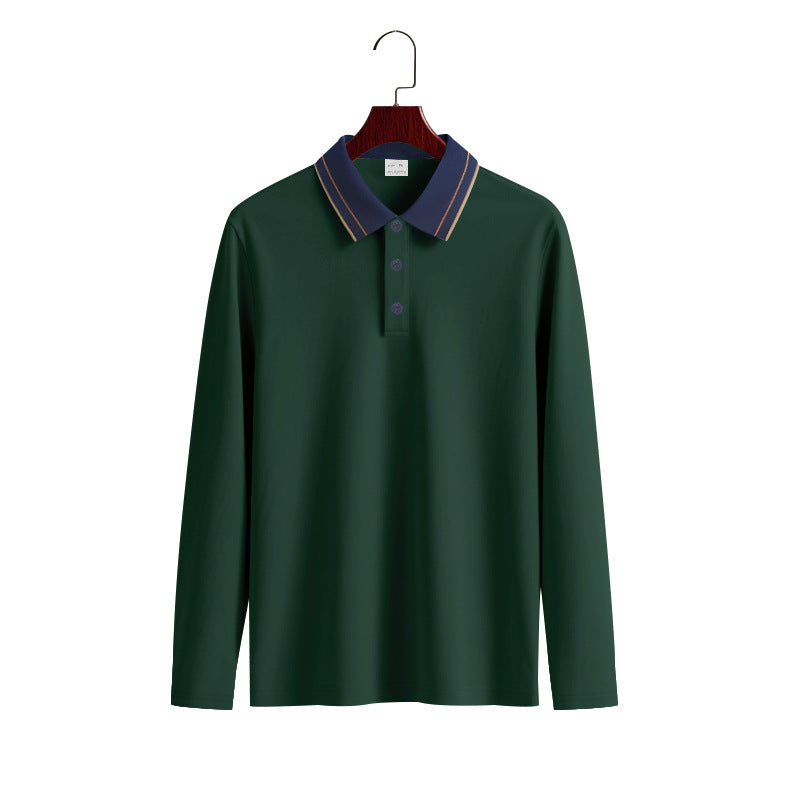 Herren Langarm-Poloshirt aus weichem Baumwollmix mit strukturiertem Kragen Krohn-e