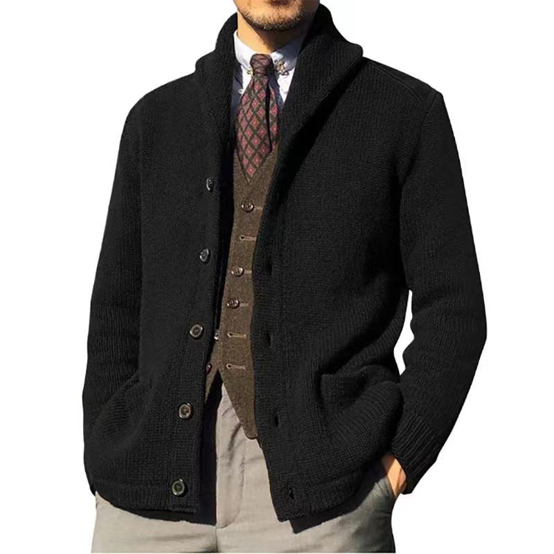 Herren Strickjacke im modernen Casual-Stil mit Schalkragen Krohn-e