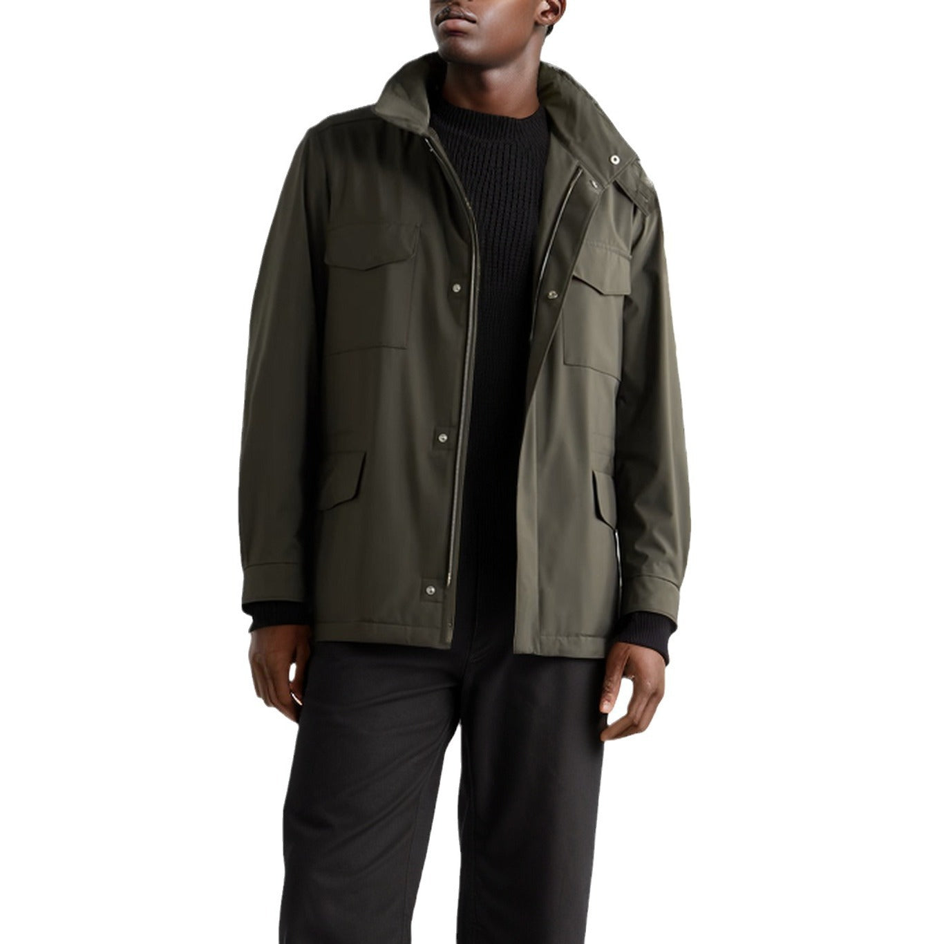 Herren vielseitige Utility-Jacke mit hohen Kragen und praktischen Taschen Krohn-e