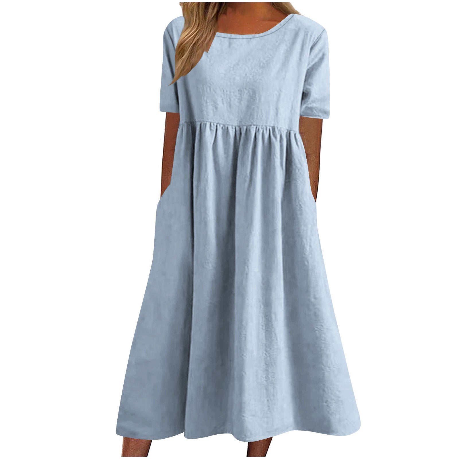 Damen lässiges Maxikleid mit Taschen Krohn-e