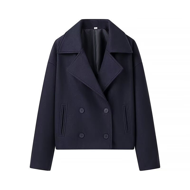Damen Modische Doppelreiher-Wolljacke Krohn-e