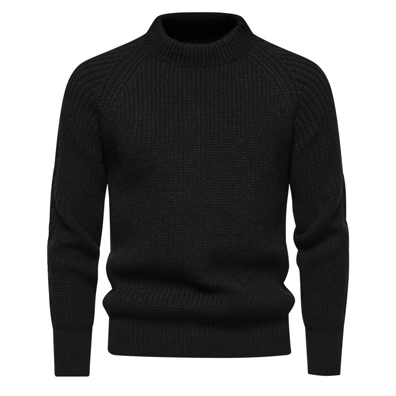 Herren Grobstrickpullover mit hohem Kragen und zeitlosem Design Krohn-e