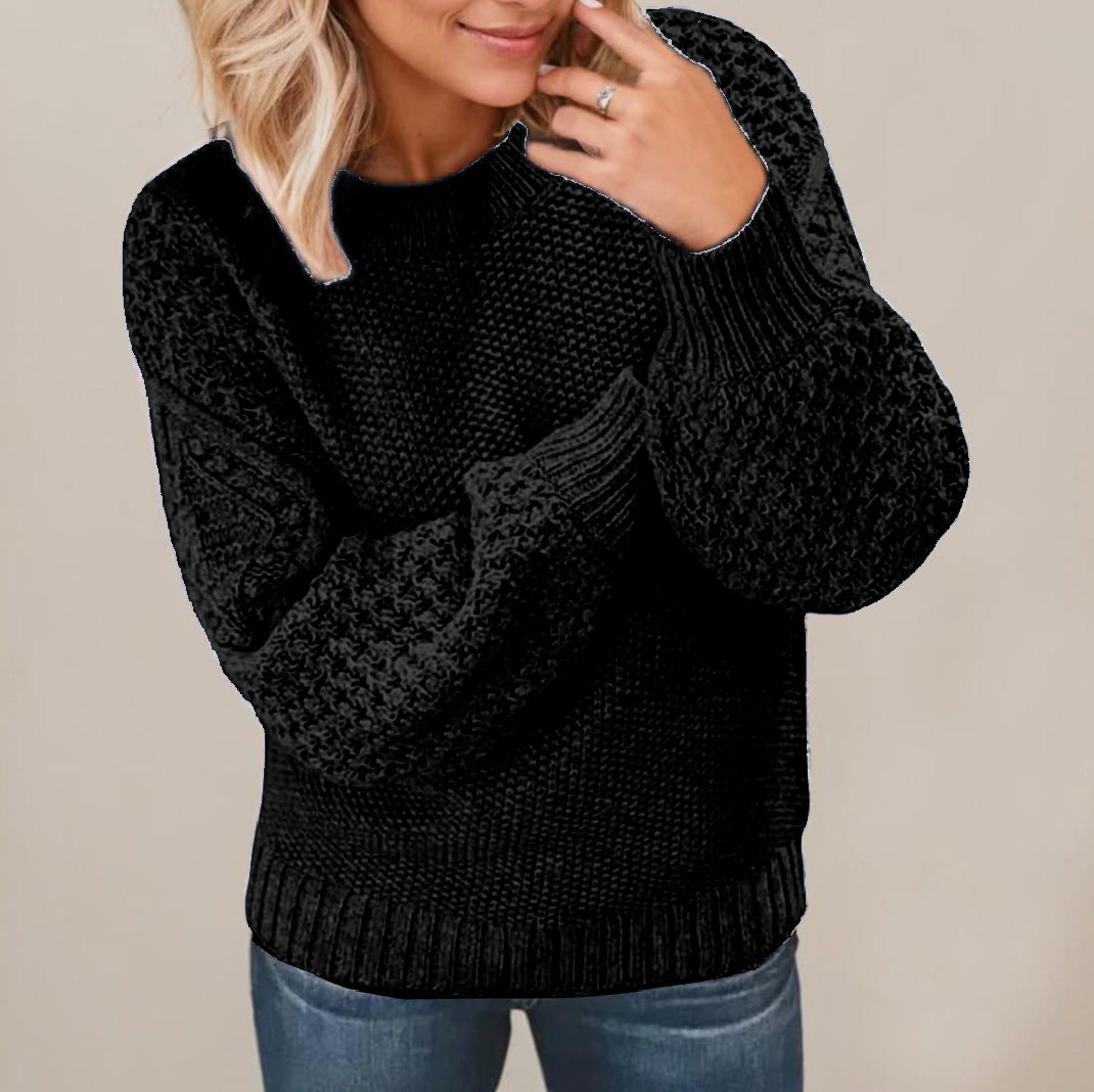 Damen Kuscheliger Strickpullover mit strukturiertem Ärmeldesign Krohn-e