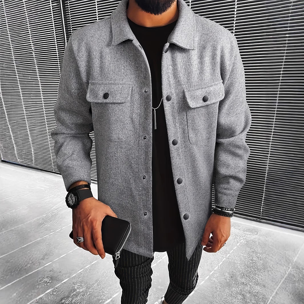 Herren Hemdjacke aus hochwertigem Wollmix Krohn-e