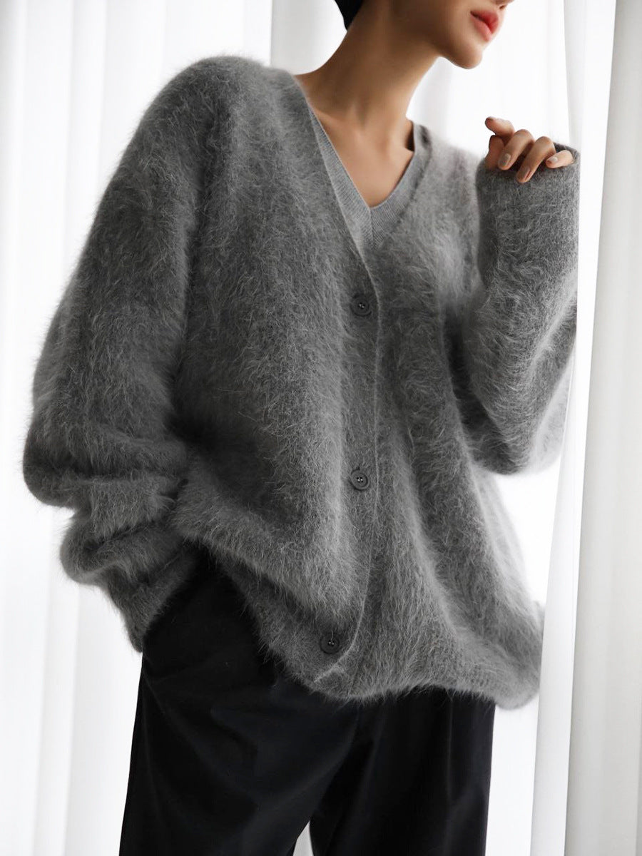 Krohn-e | Stilvolle Lockere Knopfleiste-Cardigan