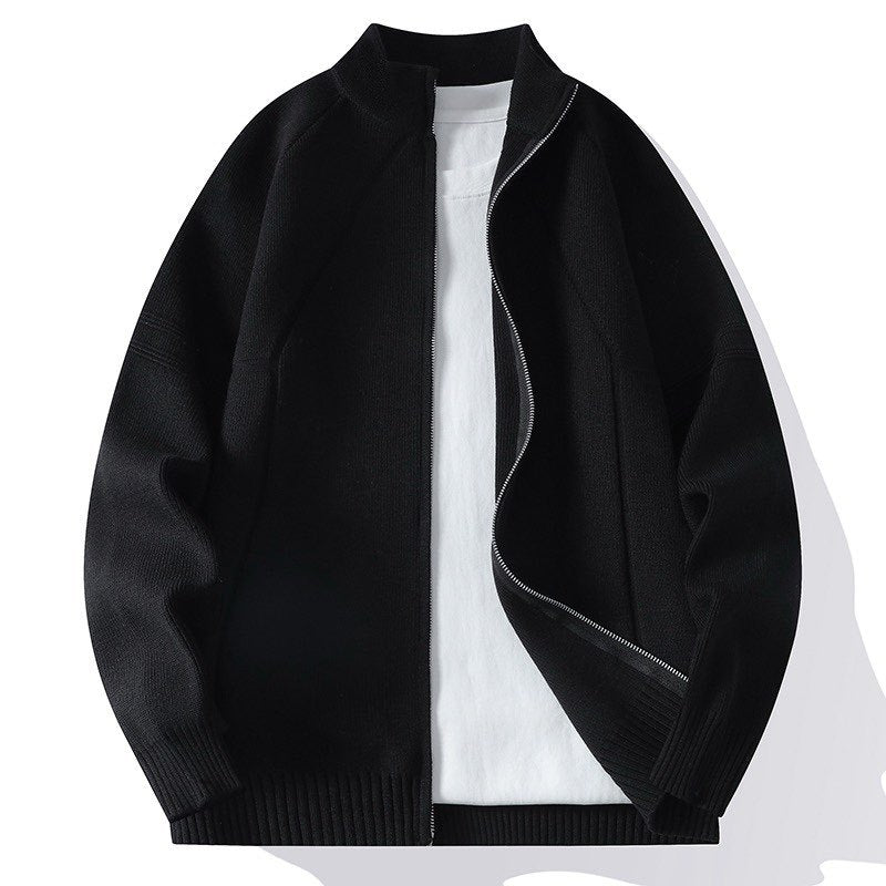 Damen lässige Jacke mit hohem Kragen und durchgehendem Reißverschluss Krohn-e