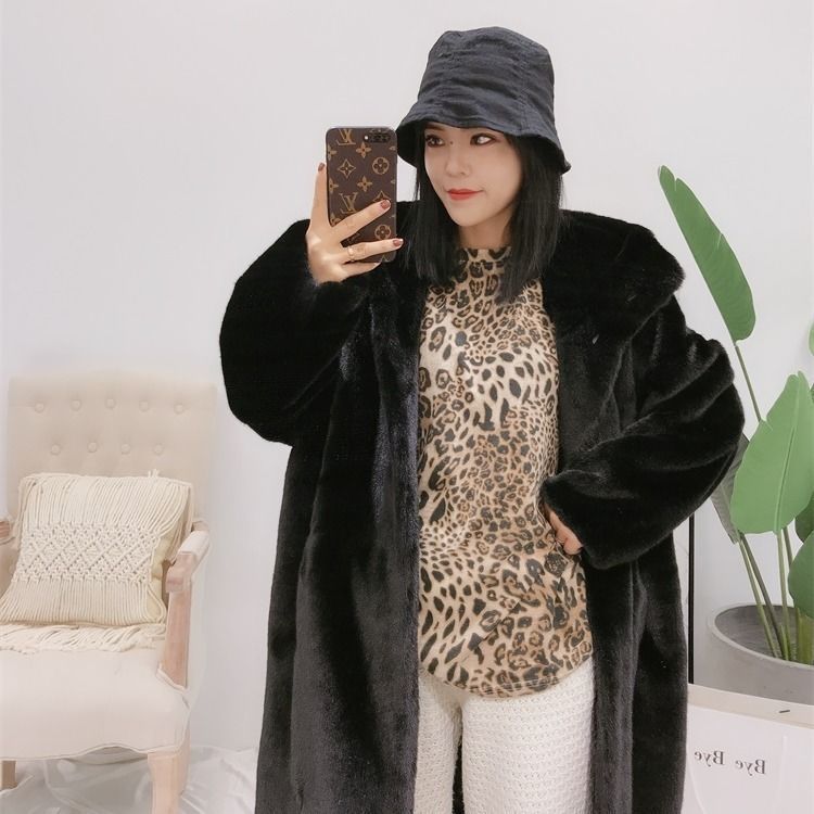Damen Kuscheliger Oversized-Mantel mit hohem Kragen und Seitentaschen Krohn-e