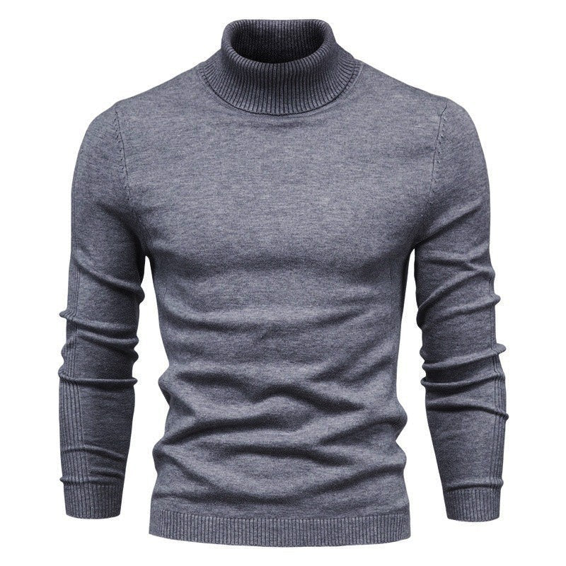 Herren eleganter Rollkragenpullover aus feinem Strick Krohn-e