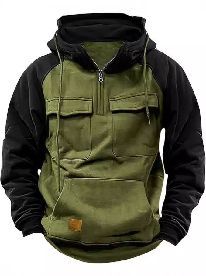 Herren funktionale Kapuzenjacke mit praktischen Taschen Krohn-e