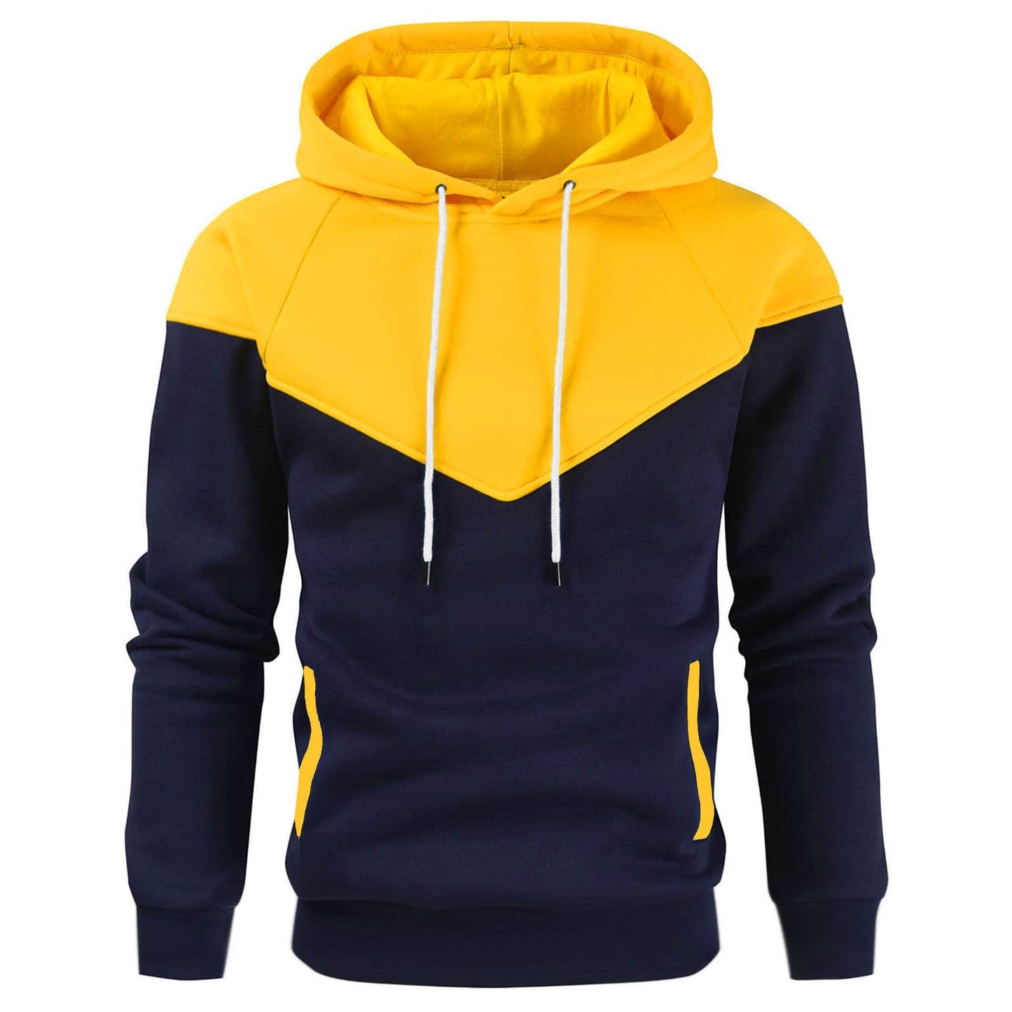 Herren modischer Kapuzenpullover mit geometrischem Farbspiel Krohn-e