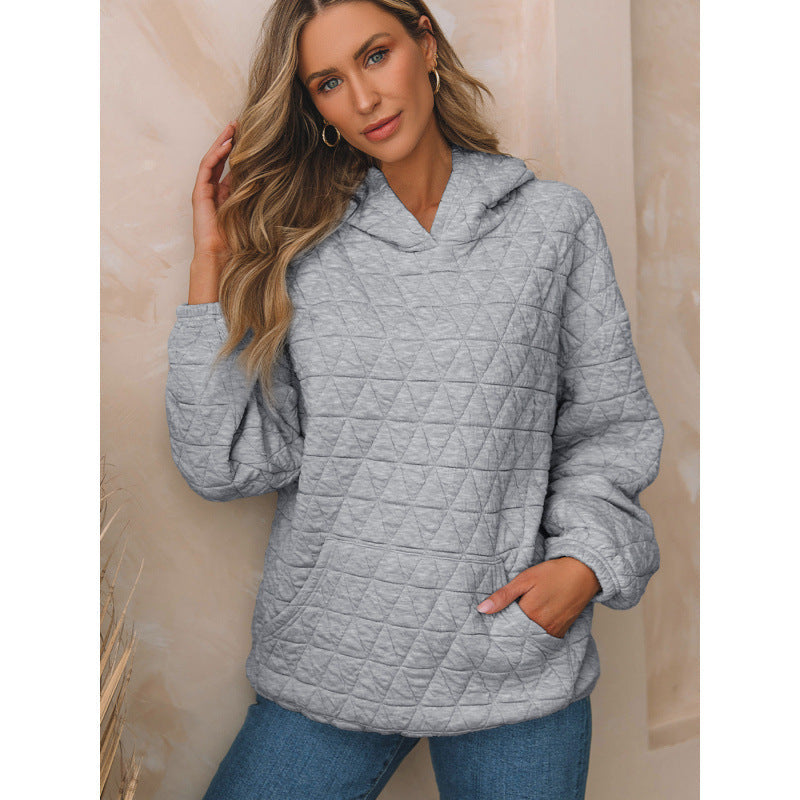 Damen gesteppter Kapuzenpullover mit praktischen Taschen Krohn-e