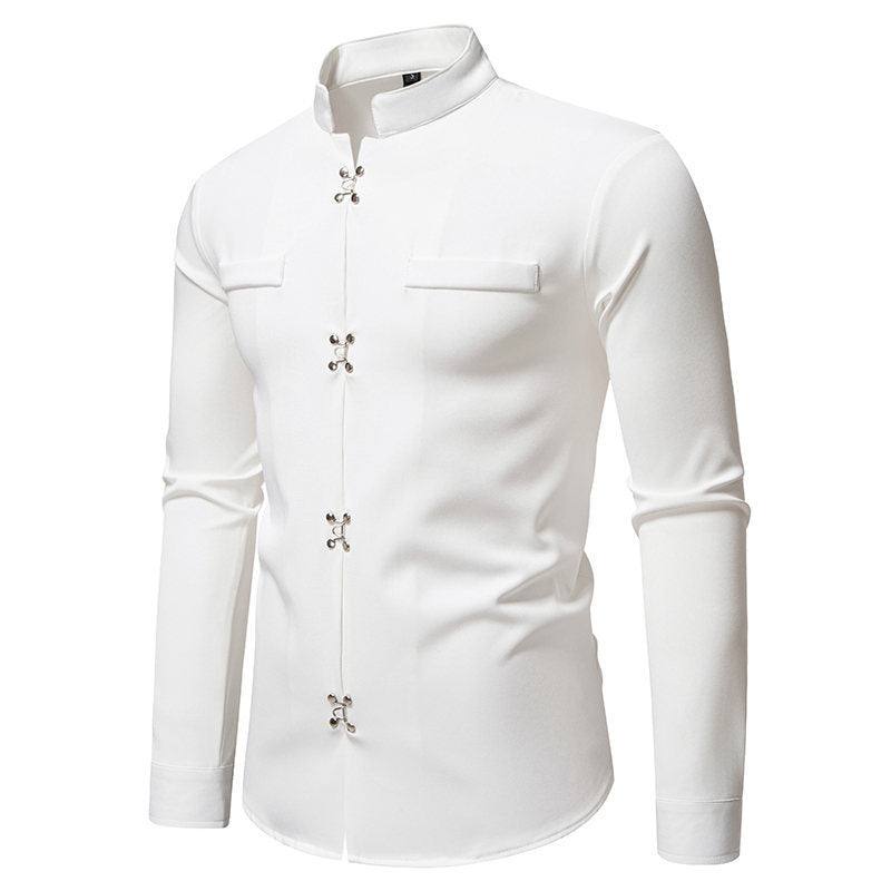 Herren Hemd mit asiatischem Knopfdesign Krohn-e