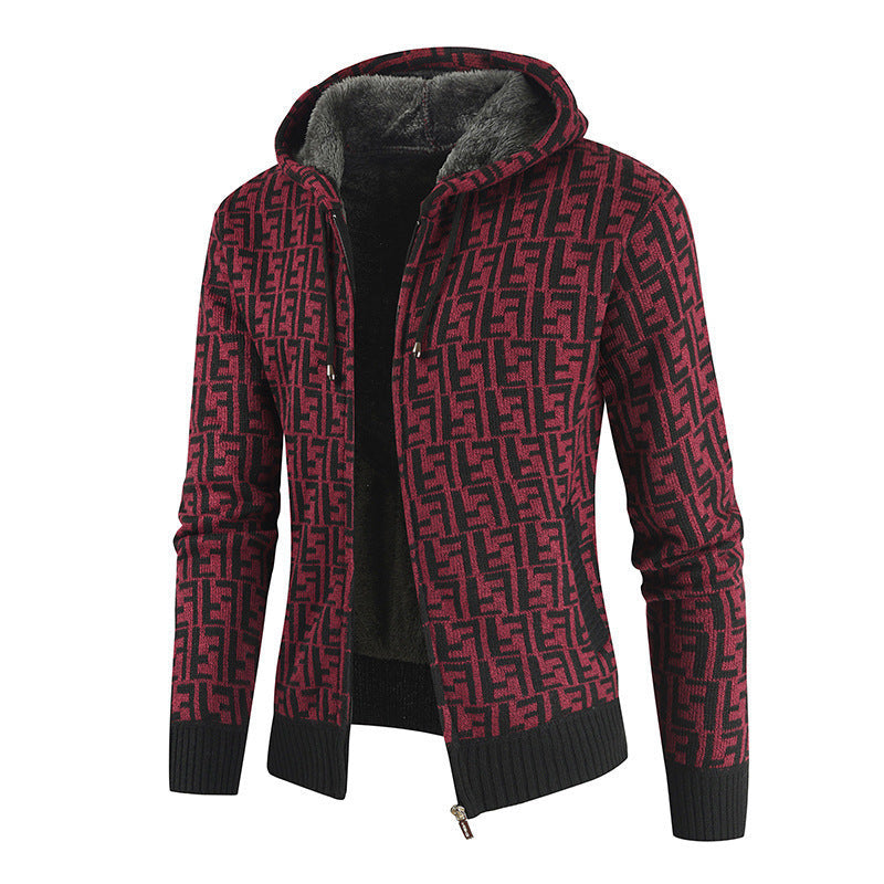 Herren Warm gefütterte Kapuzenjacke Krohn-e
