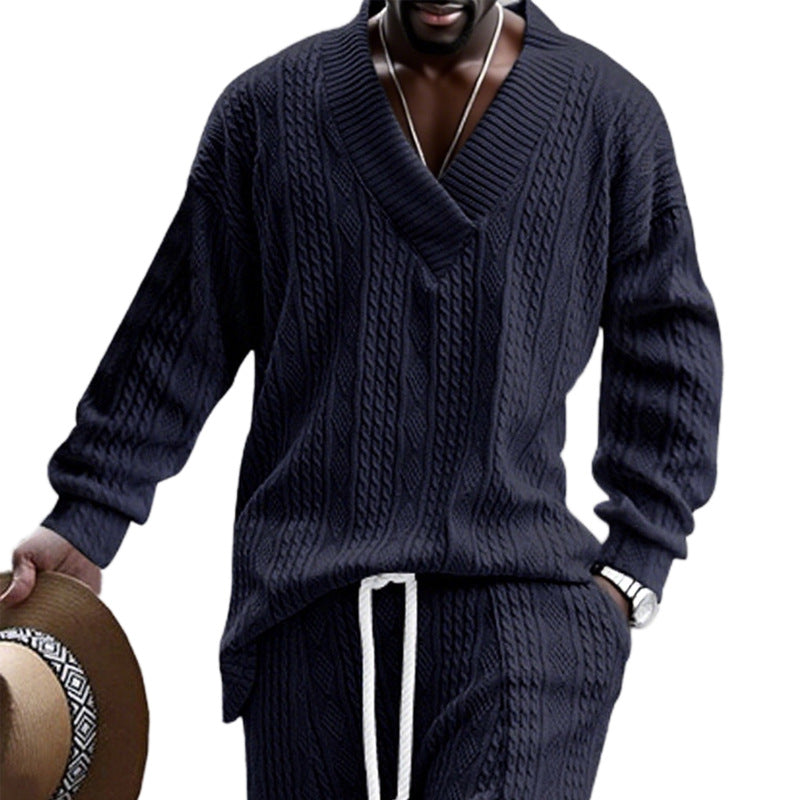 Herren Strickpullover mit modernem V-Ausschnitt und lässigem Design Krohn-e
