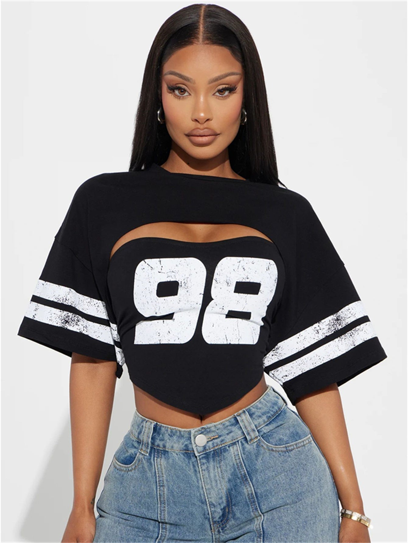 Fudus Spicy Girl Short-Sleeve Pullover Shirt