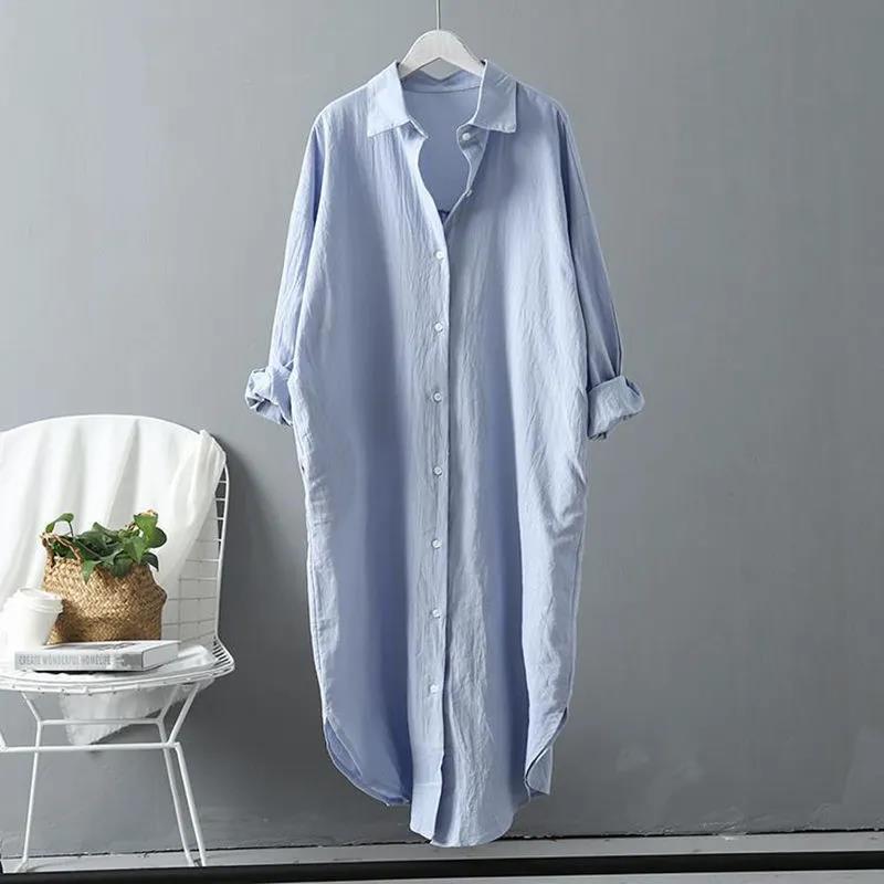 Damen oversized Blusenhemd in lässigem Schnitt mit Knopfleiste Krohn-e