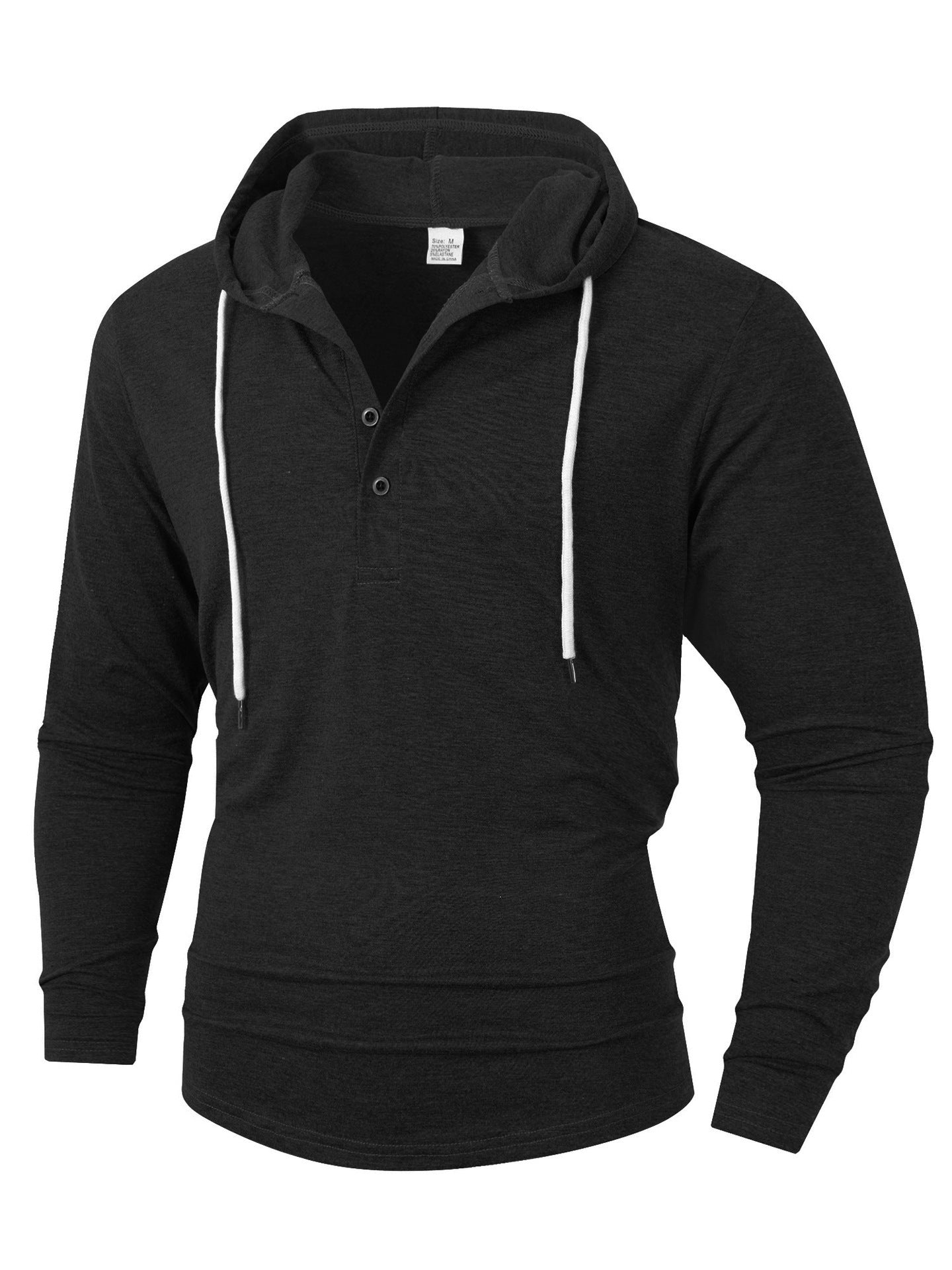 Herren Kapuzenshirt mit modernem Knopfverschluss und atmungsaktivem Stoff Krohn-e