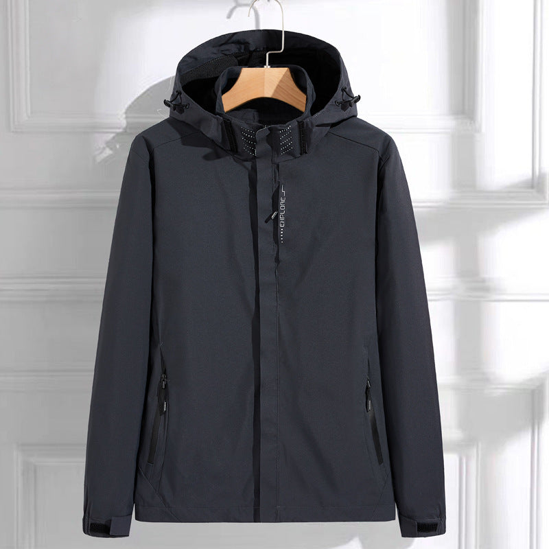 Leichte Jens Herrenjacke mit Kapuze und Reißverschluss