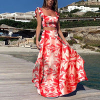 Damen Elegantes Maxikleid mit fließendem Saum und verspieltem Blumenmuster Krohn-e