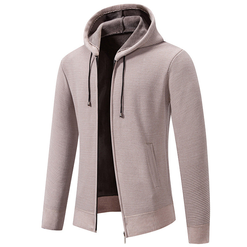 Herren moderne Kapuzenjacke mit strukturiertem Design und praktischen Taschen Krohn-e