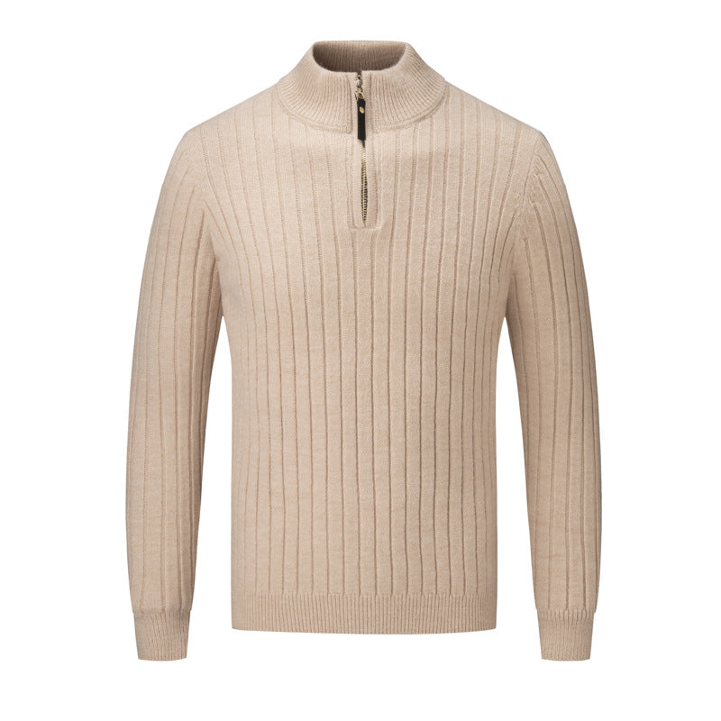 Herren Pullover mit modernem Stehkragen und ergänzendem Reißverschluss Krohn-e