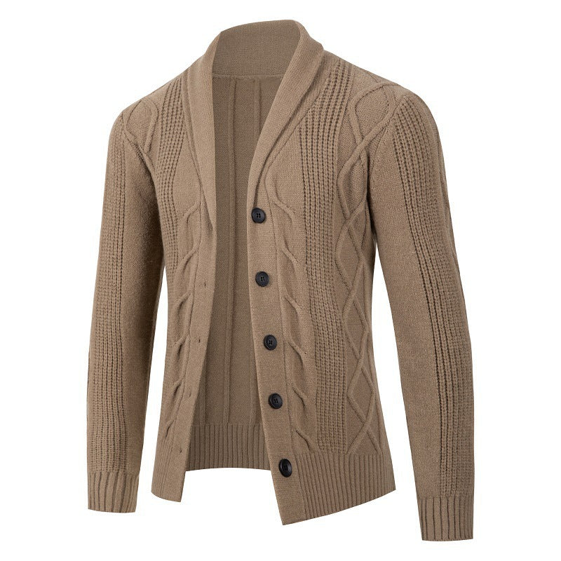 Herren Strickjacke mit modernen Kabelmustern und bequemen Passform Krohn-e