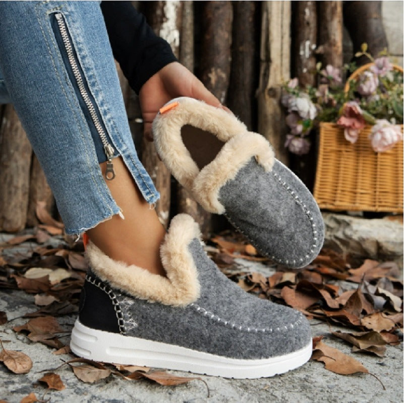 Damen bequeme Fleece-Hausschuhe mit warmem Innenfutter und rutschfester Sohle Krohn-e