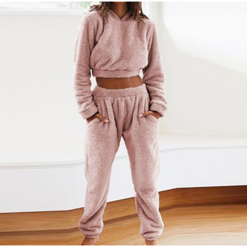 Damen kuscheliges Lounge-Set aus weichem Fleece Krohn-e