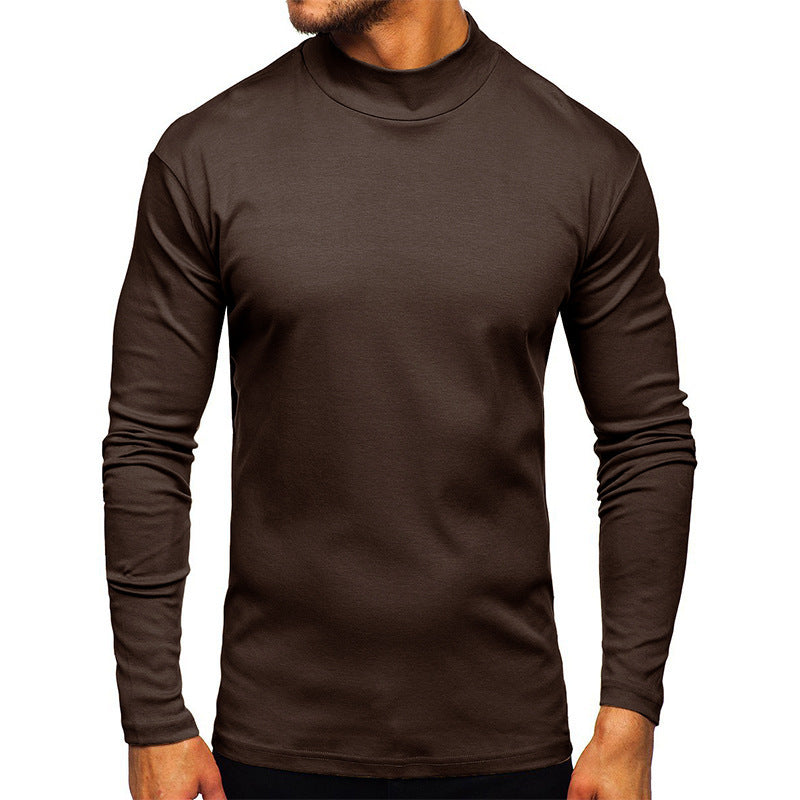Herren Langarmshirt mit Stehkragen aus hochwertigem Material Krohn-e