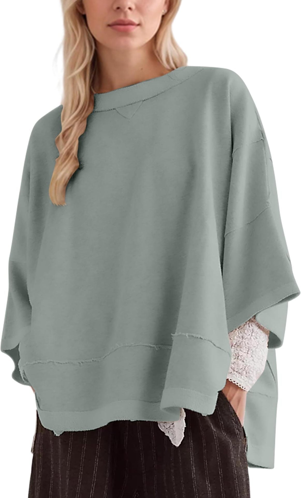 Damen oversized Sweatshirt mit fließendem Schnitt Krohn-e