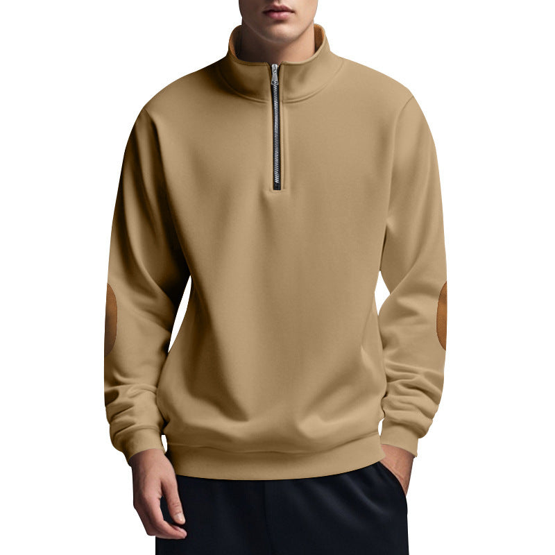 Herren sportlicher Pullover mit Stehkragen und Reißverschluss Krohn-e