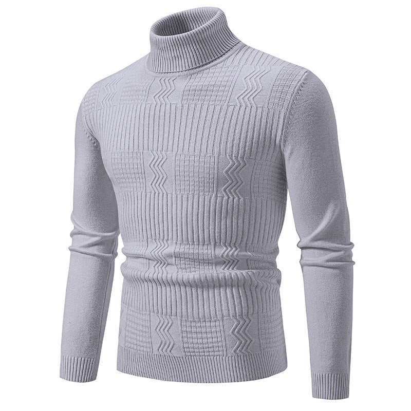 Herren eleganter Rollkragenpullover mit strukturiertem Design Krohn-e