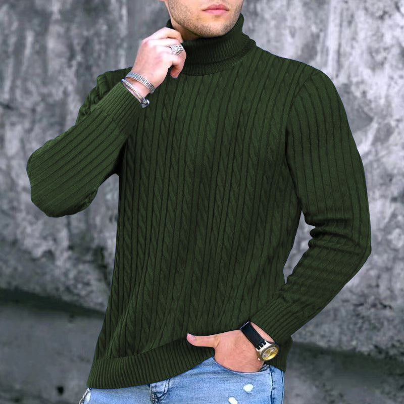 Herren moderner Rollkragenpullover mit strukturiertem Design Krohn-e