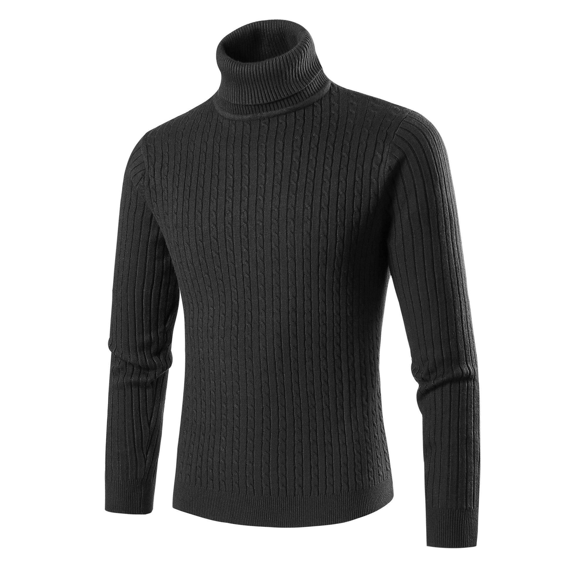 Herren modischer Rollkragenpullover aus strukturiertem Strick Krohn-e