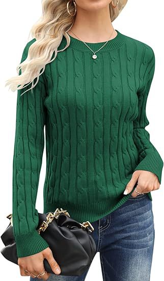 Damen klassischer Strickpullover mit Zopfdesign Krohn-e