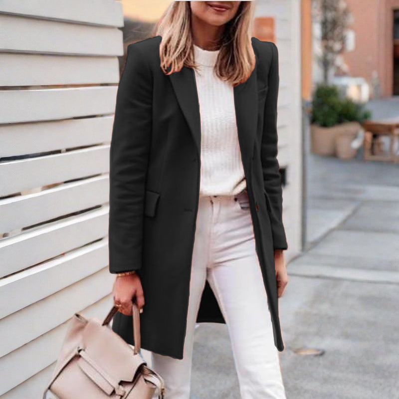 Damen eleganter und bequemer Wollmantel Krohn-e
