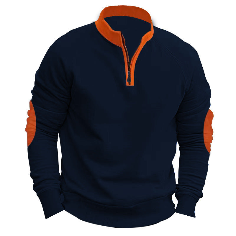 Herren Sweatshirt mit strukturiertem Reißverschluss Krohn-e