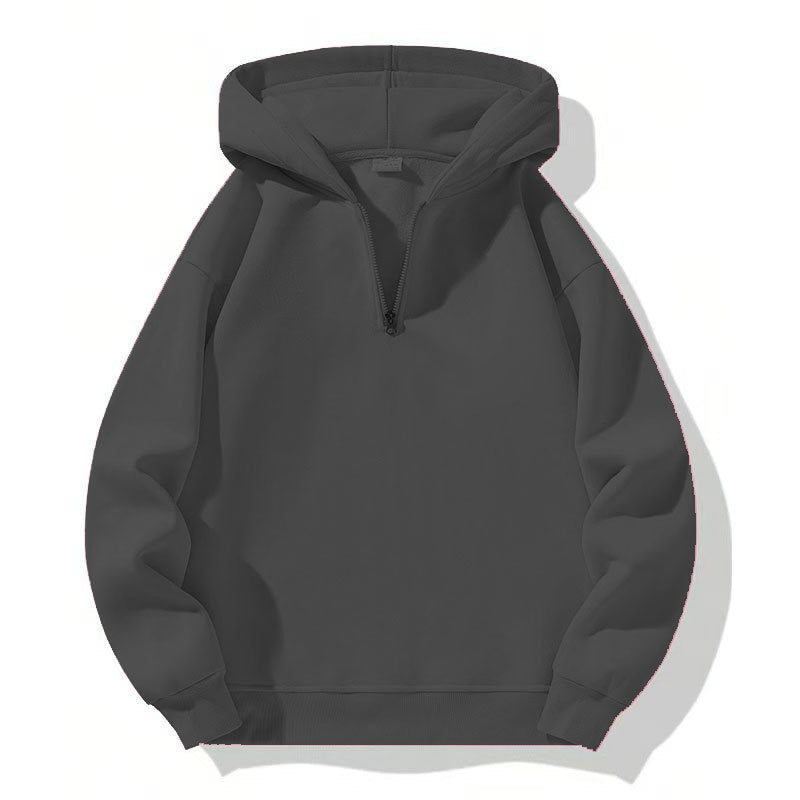 Herren sportlicher Kapuzenpullover mit halbem Reißverschluss Krohn-e