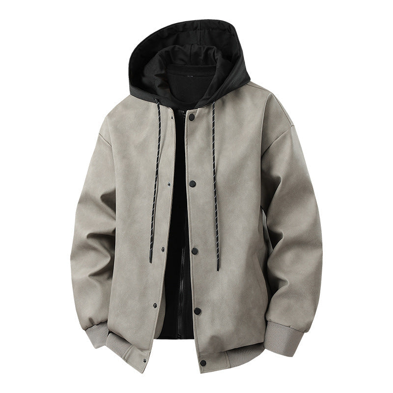 Herren modische Übergangsjacke mit abnehmbarer Kapuze und sportlichen Akzenten Krohn-e