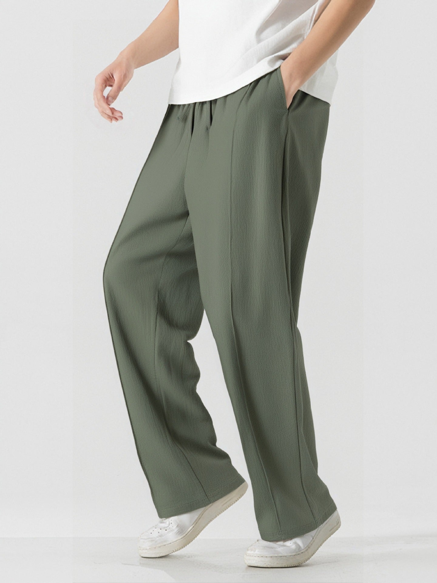 Herren Elegante, weite Freizeithose aus atmungsaktivem Gewebe Krohn-e