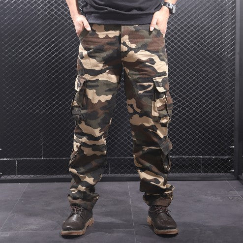Herren Cargo-Hose mit multifunktionalen Taschen und modischem Camouflage-Design Krohn-e