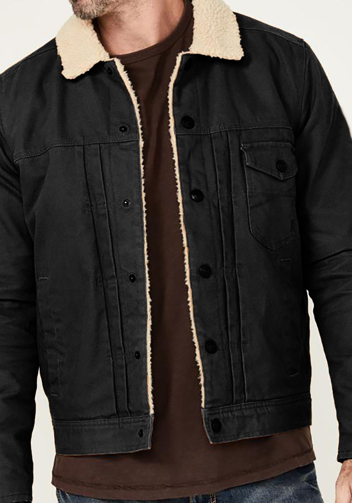 Herren kuschelige und stylische Fleecejacke mit Druckknöpfen Krohn-e