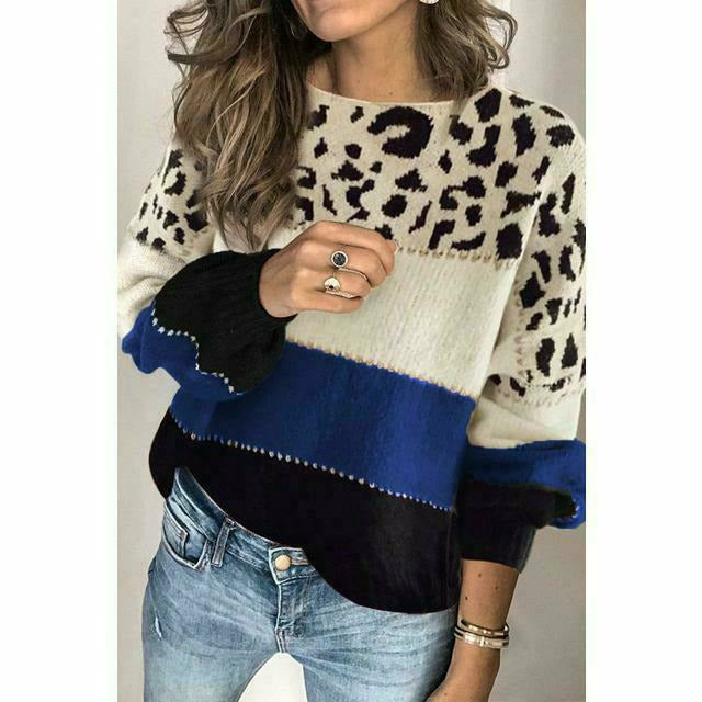 Krohn-e | Pullover mit Leoparden Print