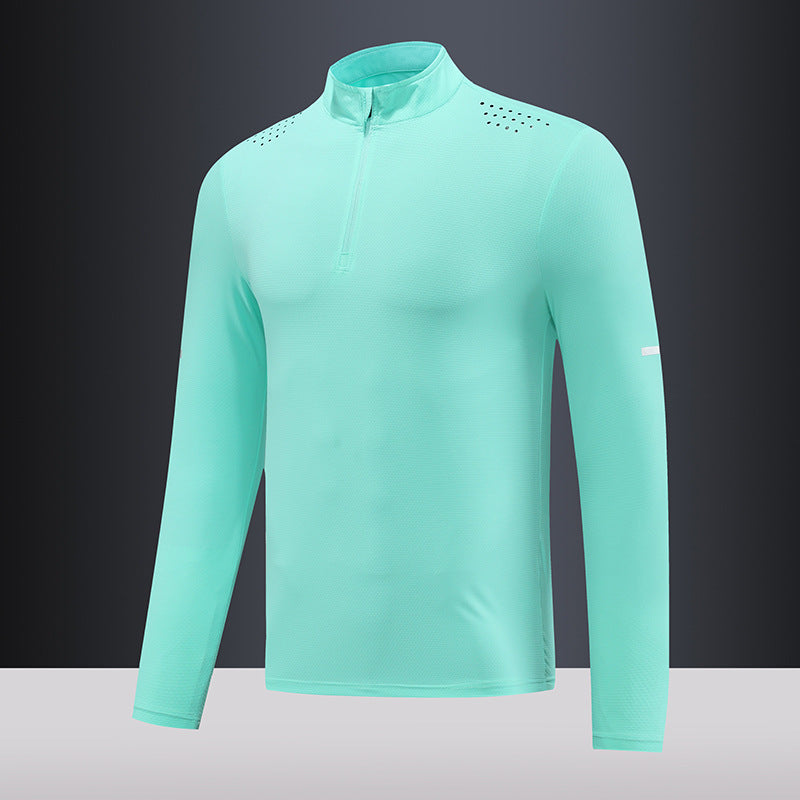 Herren Funktions-Langarmshirt mit Reißverschluss und atmungsaktivem Material Krohn-e