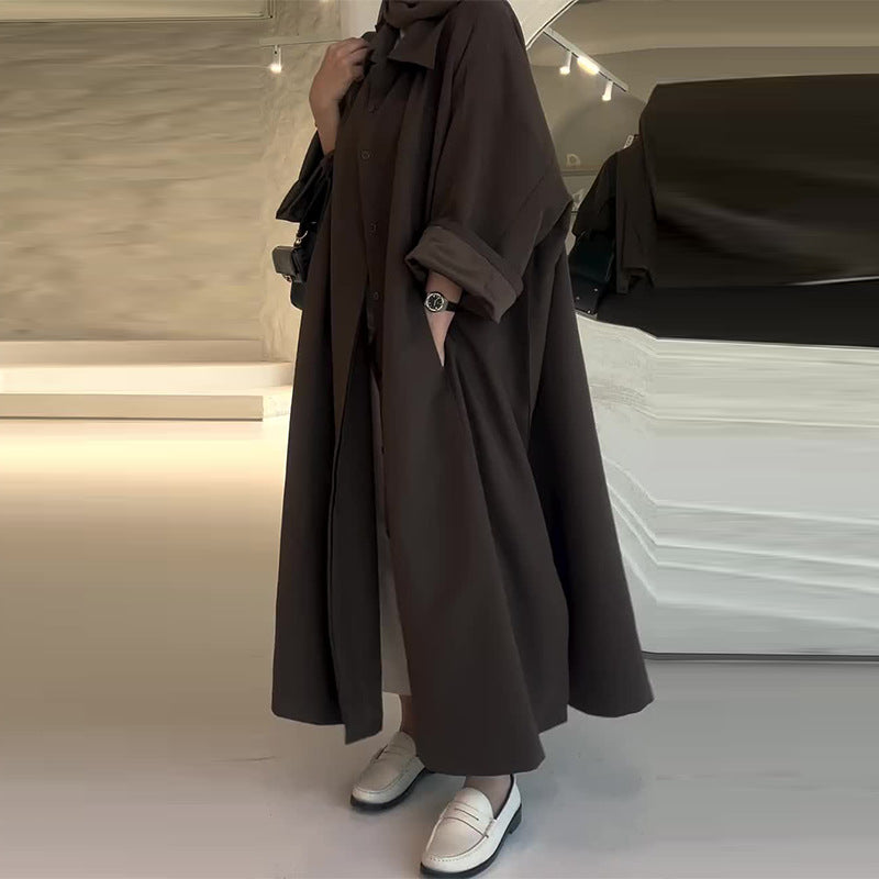 Krohn-e | Lange Oversize Avec Coupe Droite für Frauen Ideal für Den Winter