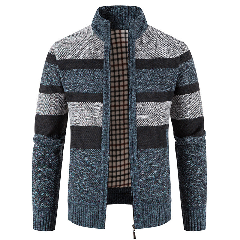 Herren modische Strickjacke mit einem modernen und vielseitigen Karomuster Krohn-e